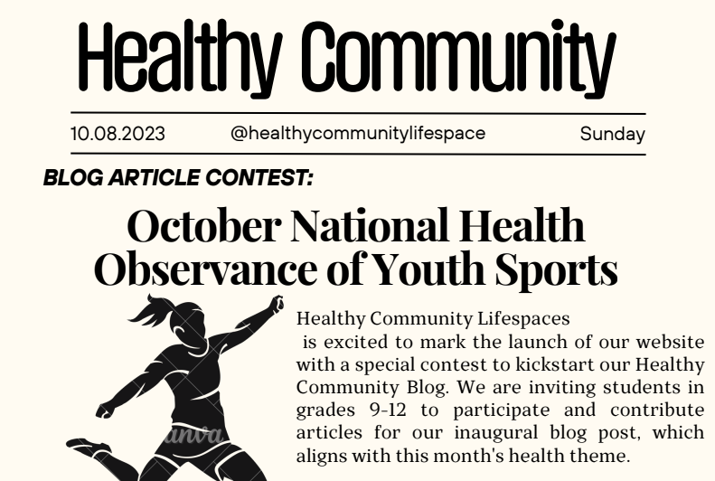 October National Health Observances of Youth Sports.